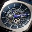 Relógio Audaz Watches prata para homens com pulseira de borracha Maverick ADZ3060-02 - Automatic 43MM