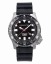 Zilverkleurig herenhorloge van Momentum Watches met een rubberen band Torpedo Black Hyper Rubber Solar 44MM