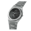Męski srebrny zegarek Valuchi Watches ze stalowym paskiem Lunar Calendar - Silver Black Automatic 40MM