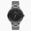 Men's black Nordgreen watch with steel strap Philosopher Black Dial - 3-Link / Gun Metal 36 MM