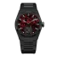 Montre Aisiondesign Watches pour homme en noir avec un bracelet en acier Tourbillon - Lumed Forged Carbon Fiber Dial - Red 41MM