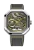 Srebrny zegarek męski Agelocer Watches z gumowym paskiem Volcano Series Silver / Yellow 44.5MM Automatic