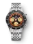 Men's silver Nivada Grenchen watch with steel strap Chronoking Paul Newman Orange 87034Q04 38MM