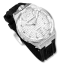 Srebrny zegarek męski Bomberg Watches z gumowym paskiem DIAMOND WHITE 43MM Automatic
