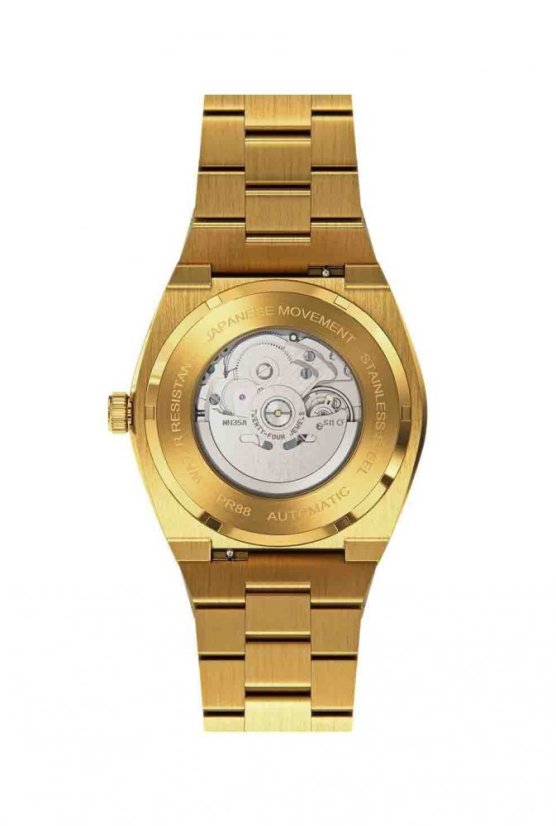 Men's Paul Rich gold watch with steel strap Star Dust - Gold Automatic 42MM