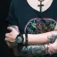 Czarny męski zegarek Bomberg Watches z gumowym paskiem SUGAR SKULL PURPLE 45MM