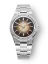 Reloj Nivada Grenchen plata de caballero con correa de acero F77 Brown Smoked No Date 68002A77 37MM Automatic
