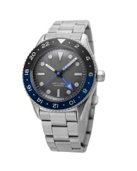 Reloj Undone Watches plata de caballero con correa de acero Basecamp Collector Steel 40MM Automatic