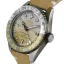 Zilverkleurig herenhorloge van Out Of Order Watches met leren band Margarita GMT 40MM