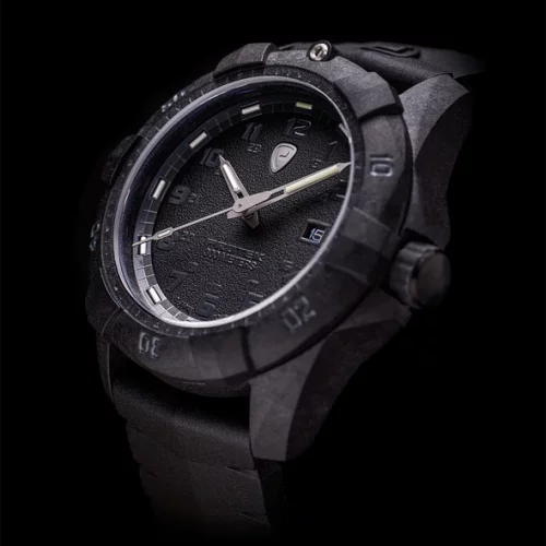 Montre ProTek Watches pour homme en noir avec bracelet en caoutchouc Dive Series 1001 42MM