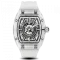 Stříbrné pánské hodinky Ralph Christian s gumovým páskem The Ghost - Transparent White Automatic 43MM