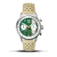 Men's silver Ferro & Company with leather strap Race Master Chronograph GREEN GLF 39MM
