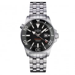 Men's silver Davosa watch with steel strap  Argonautic BG - Silver/Black 43MM Automatic