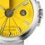 Strieborné pánske hodinky 22Designstudio Watches s ocelovým opaskom Concrete Sport Yellow 45MM Automati