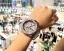 Men's silver Nsquare Watch with leather strap SnakeQueen White 46MM Automatic