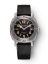 Zilverkleurig herenhorloge van Nivada Grenchen met rubberen riem Pacman Depthmaster 14106A01 39MM Automatic