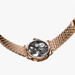 Relógio Agelocer Watches ouro para homens com pulseira de aço Tourbillon Series Gold / Blue Ruby 40MM
