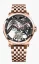 Złoty zegarek męski Agelocer Watches z paskiem stalowym Tourbillon Series Gold / Black 40MM