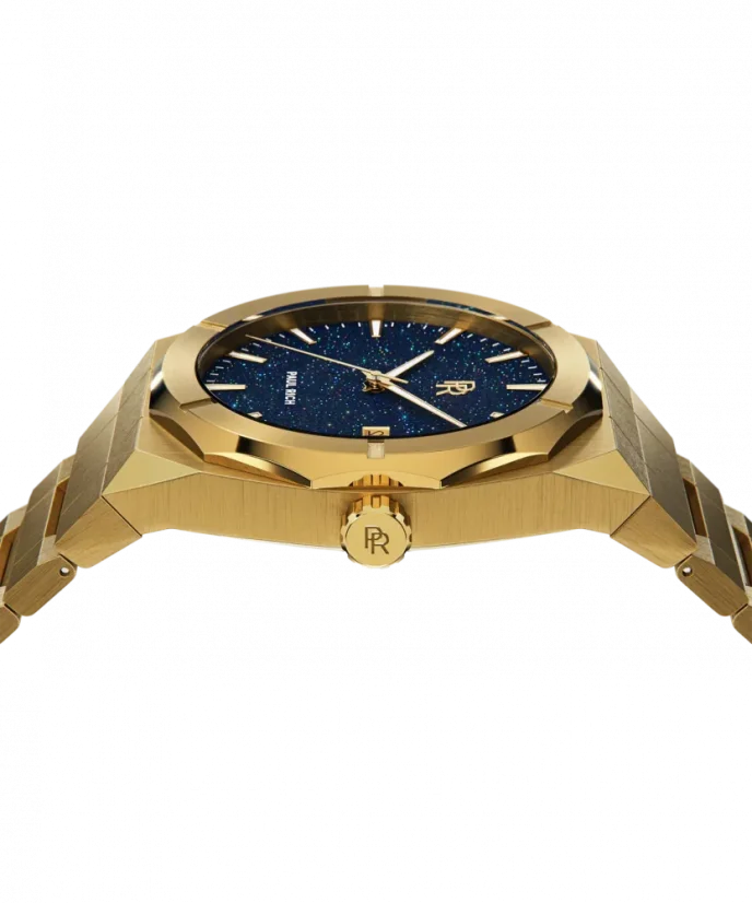 Men's gold Paul Rich watch with steel strap Cosmic - Gold 45MM