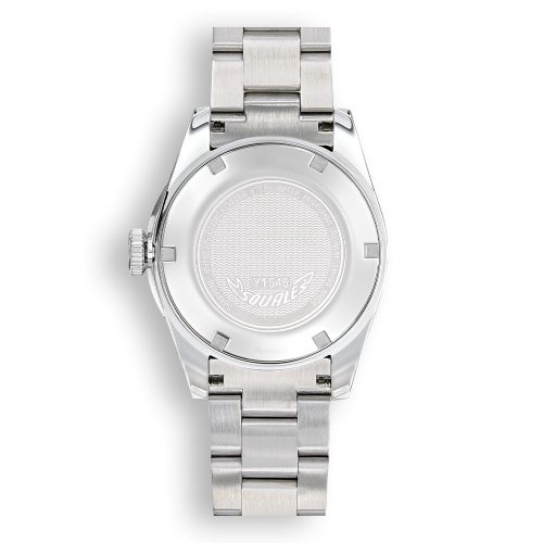Stříbrné pánské hodinky Squale s ocelovým páskem 1545 Grey Bracelet - Silver 40MM Automatic