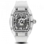 Srebrny zegarek męski Ralph Christian z gumką The Ghost - Transparent White Automatic 43MM