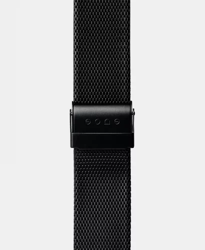 Men's black Eone watch with steel strap Bradley Mesh - Black 40MM