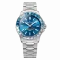 Men's Venezianico silver watch with steel strap Nereide GMT 3521502C Blue 39MM Automatic