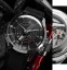 Men's silver Vulcain watch with leather strap Nautical Heritage Black White Luminova Steel Triple Caseback - Brown Plain 42MM Automatic