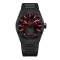 Montre Aisiondesign Watches pour homme en noir avec un bracelet en acier Tourbillon - Lumed Forged Carbon Fiber Dial - Red 41MM