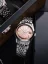 Zilverkleurig herenhorloge van Nivada Grenchen met stalen riem Antarctic Spider Salmon Date 32042A04 38MM Automatic