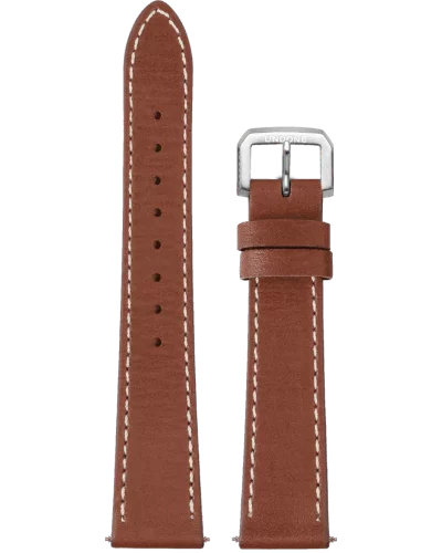 Montre Undone Watches pour hommes en argent avec bracelet en cuir Vintage Salmon 40MM