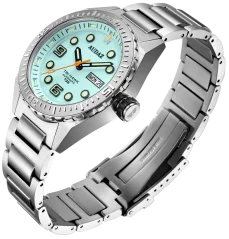 Stříbrné pánské hodinky Audaz Watches s ocelovým páskem Tri Hawk ADZ-4010-02 - Automatic 43MM