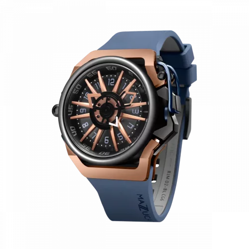 Men's Mazzucato black watch with rubber strap Rim Sport Black / Gold - 48MM Automatic