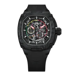 Montre homme Tsar Bomba Watch couleur noire avec élastique Dark Matter 1 Black 43MM