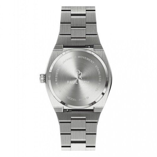 Men's silver Paul Rich watch with steel strap Frosted Star Dust - Green Silver 42MM