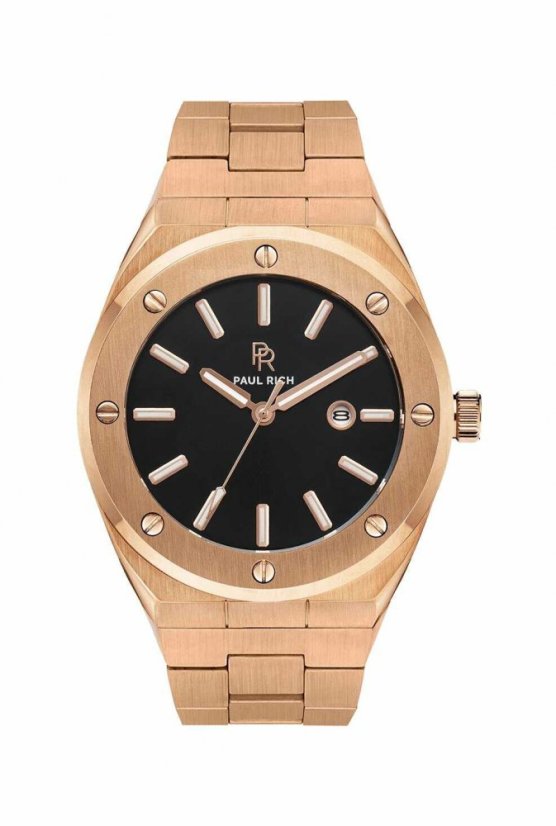 Montre homme en or Paul Rich avec bracelet en acier Ambassador's Rose - Steel 45MM