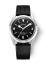 Stříbrné pánské hodinky Nivada Grenchen s gumovým páskem Super Antarctic 3.6.9 Black No Vintage Effect 32039A01 38MM Automatic