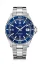 Montre Delma Watches pour homme de couleur argent avec bracelet en acier Santiago Silver / Blue 43MM Automatic