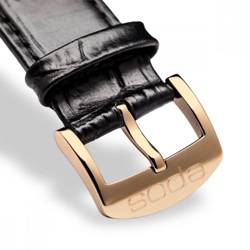 Montre pour homme Epos couleur or avec bracelet en cuir Passion 3402.142.24.15.25 43MM Automatic