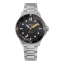 Męski srebrny zegarek Circula Watches z pasem stalowym DiveSport Titan - Black / Black DLC Titanium 42MM Automatic