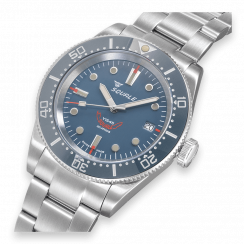 Men's silver Squale watch with steel strap 1545 Grey Bracelet - Silver 40MM Automatic