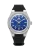Men's silver Nivada Grenchen watch with textile strap F77 STAINLESS STEEL LAPIS LAZULI 68009A77-BC 37MM Automatic