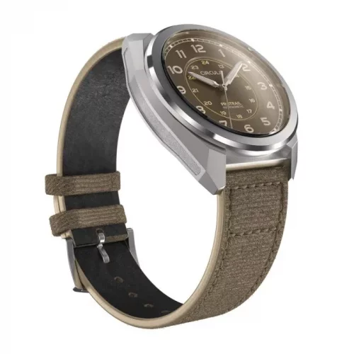 Orologio da uomo Circula Watches da uomo in colore argento con cinturino in pelle ProTrail - Umbra 40MM Automatic