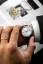 Relógio Nivada Grenchen bracelete de prata com pele para homem Antarctic Spider 35012M17 35M