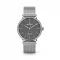 Silberne Herrenuhr Milus Watches mit Stahlband LAB 01 Street Black 40MM Automatic