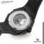 Czarny zegarek męski Nsquare ze skórzanym paskiem SnakeQueen White / Black 46MM Automatic