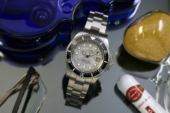 Relógio de homem Ocean X de prata com pulseira de aço SHARKMASTER 1000 SMS1011M - Silver Automatic 44MM