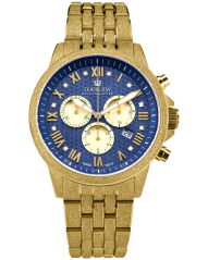 Men's gold Louis XVI watch with steel strap Frosted Aramis 2.0 With Diamonds - 3602 Gold 43MM