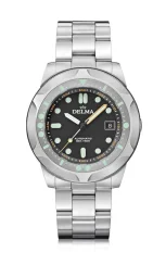 Reloj Delma Watches Plata para hombre con correa de acero Quattro Silver Black 44MM Automatic