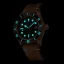 Montre Aquatico Watches pour homme de couleur or avec bracelet en cuir Bronze Sea Star Black Ceramic Bezel Automatic 42MM
